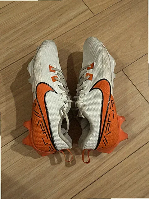 Nike Vapor Edge Speed 360 2 TB Men's Size 12. White Orange Soccer Cleats Boots