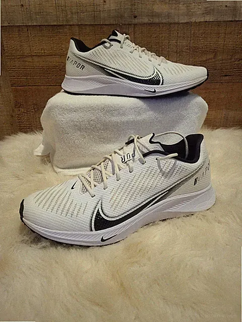 Nike Vapor Edge Turf Football Cleats Shoe Men's Size 12 White Black CD0086 100