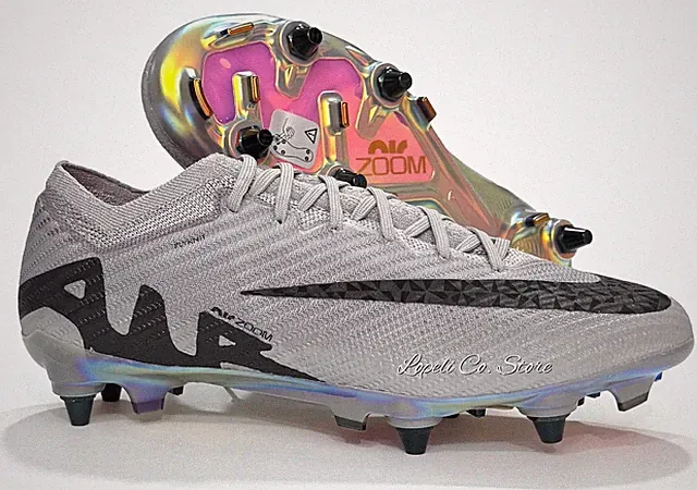 Nike Vapor Elite 15 Pro SG Rising Gem Grey Soccer Cleats HF4398-001 Mens 7