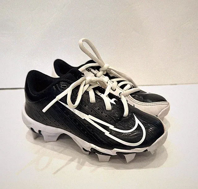 Nike Vapor Little Kids Tball Cleats Black And White Size 11C