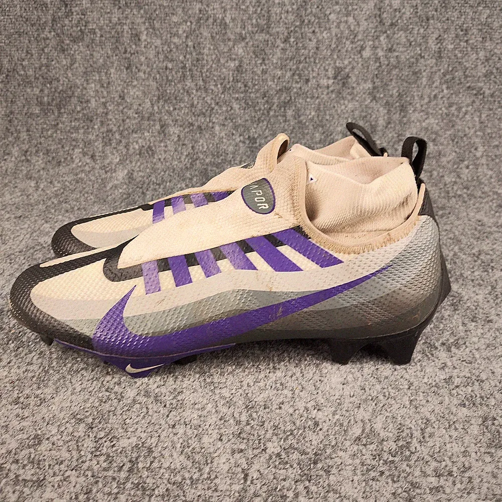 Nike Vapor Soccer Cleats Shoes Mens 10.5 Gray Purple DV0778-006 Firm Ground
