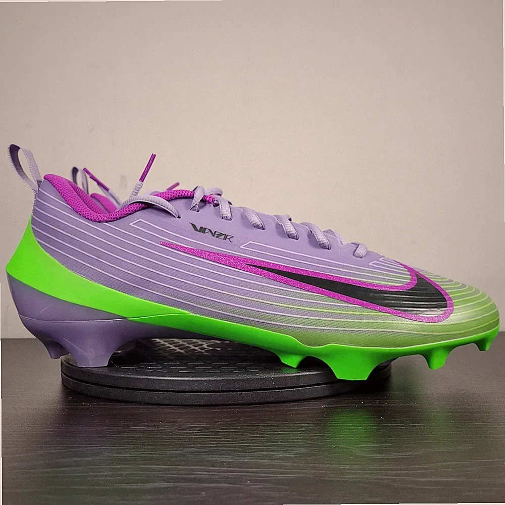Nike Vapor Speed 3 NRG Football Cleats Shoes Purple Green HJ4572 500 Men's Sz 14