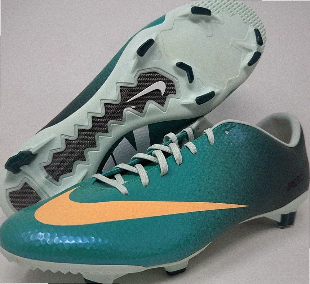 Nike Women’s Mercurial Veloce Soccer Cleats 2013 Teal/Orange 553562-333 12 NEW
