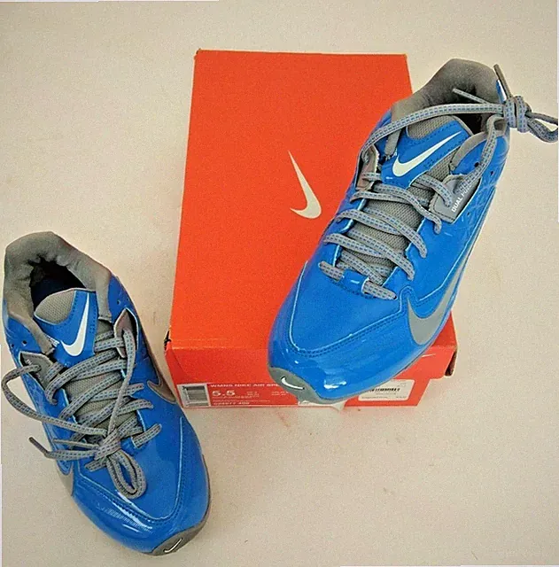 Nike Womens Speedlax 4 LE Lacrosse Soccer Low Top Cleats Blue-White