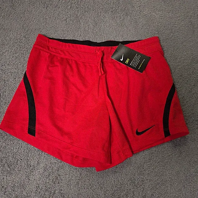 Nike Womens XS Training Shorts Red Black Dri-FIT Athletic 724426-696