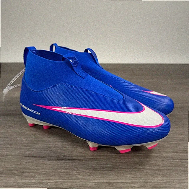 Nike Youth Air Zoom Superfly 10 Academy Blue Soccer Cleats FQ8304-446 Size 6Y
