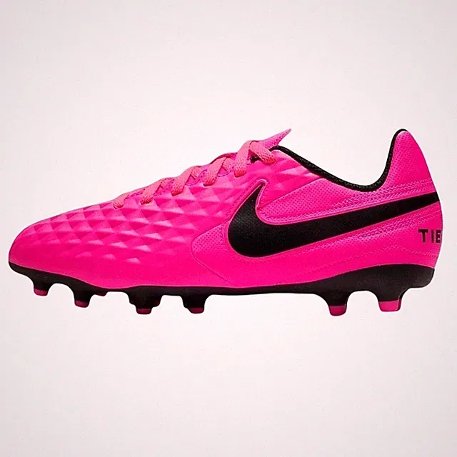 Nike Youth Size 3y Kids Tiempo JR Legend 8 Club FG/MG Soccer Cleats Pink Blast
