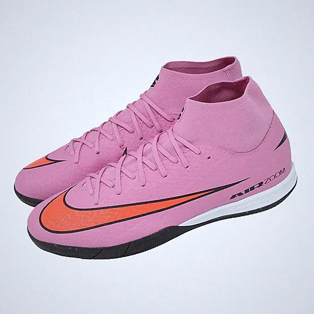 Nike ZM Superfly 10 Academy IC Magic Flamingo Black Men Soccer Shoes FQ8332-600