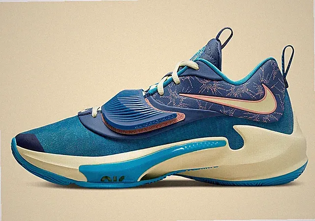 Nike Zoom Freak 3 NRG Men Size 9.5 Giannis Blue Citron Valentines DH7347 900
