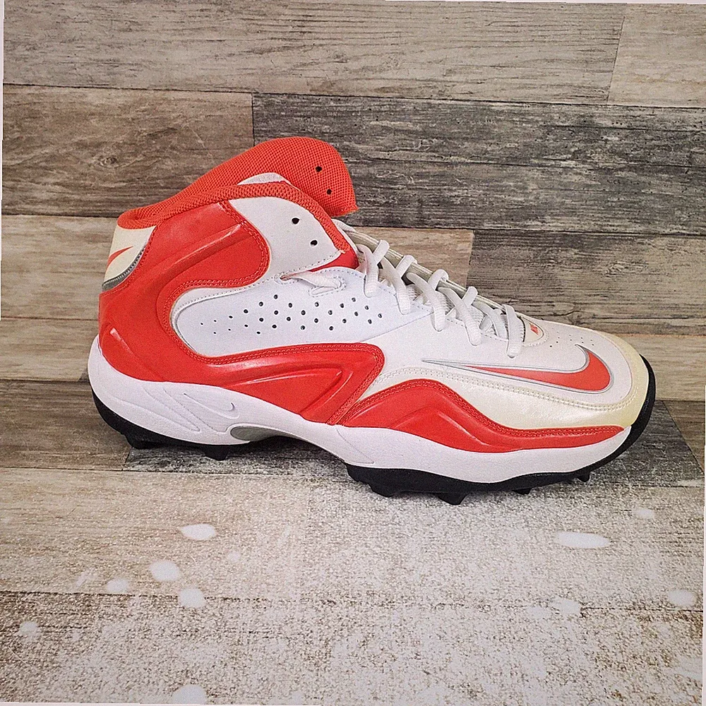 Nike Zoom Merciless Pro Shark Mens Turf Shoes Soccer Sz 12.5 Orange White Cleats