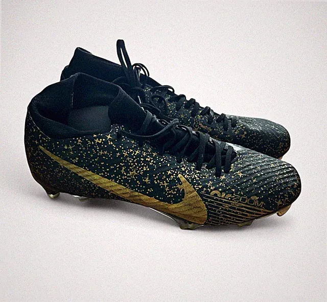 Nike Zoom Mercurial Men's Soccer Cleats Black/Gold Speckled Lace-Up