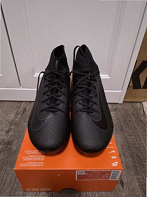 Nike Zoom Mercurial Superfly 10 Academy Fg/Mg Black-Jungle Sz 10.5M [FQ1456-002]