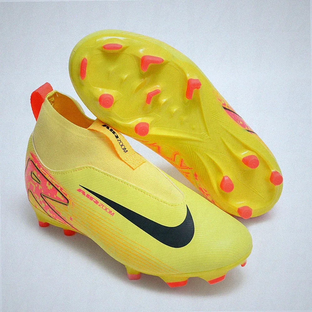 Nike Zoom Mercurial Superfly 10 Academy Mbappe FG/MG Youth Soccer Cleats Yellow