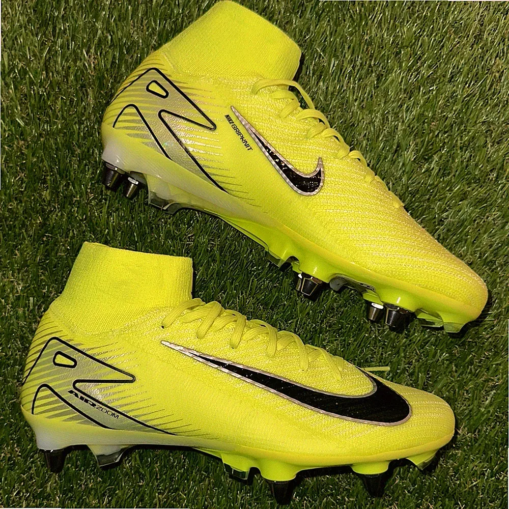 Nike Zoom Mercurial Superfly 10 Elite SG Soccer Cleats Volt Sz 9.5 HJ3717-700