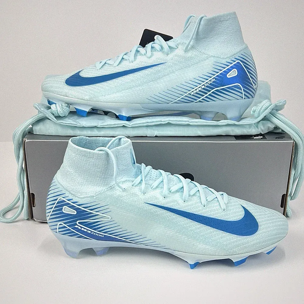 Nike Zoom Mercurial Superfly 10 Elite Soccer Cleats FG Blue FQ1454 400 Men’s 9.5