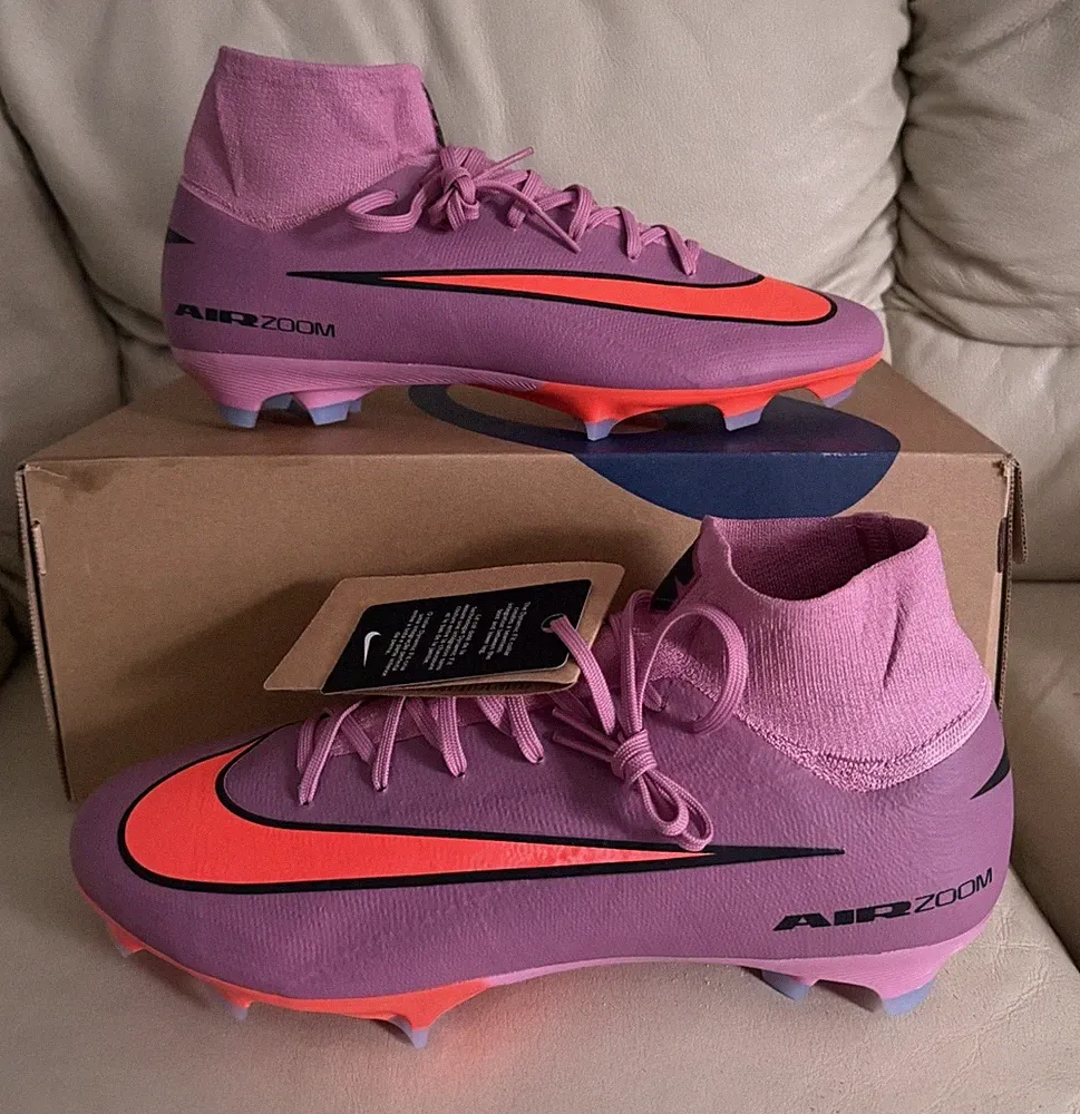 Nike Zoom Mercurial Superfly 10 Pro FG Flamingo Red Mens Soccer Cleats Size 10.5