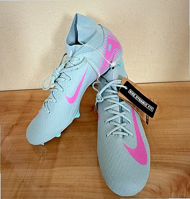 Nike Zoom Mercurial Superfly 10 Pro FG Soccer Cleats Mens Size 9 Blue Pink