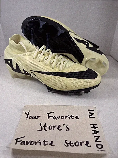 Nike Zoom Mercurial Superfly 9 Pro FG Soccer Cleats Lemonad DJ5598-700 Size 12.5