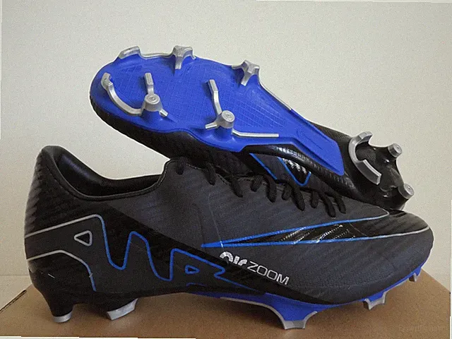 Nike Zoom Mercurial Vapor 15 Academy Fg/Mg Black-Royal Blue Sz 10.5 [DJ5631-040]