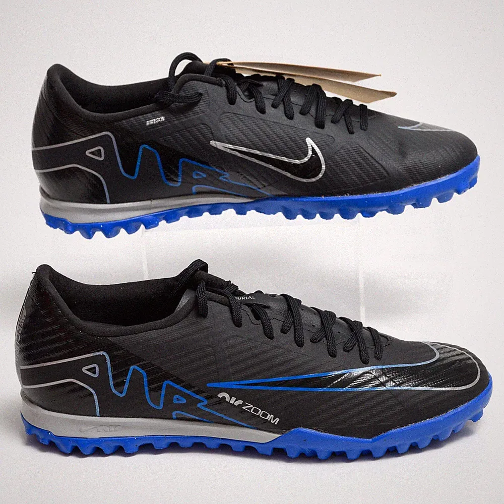 Nike Zoom Mercurial Vapor 15 Academy TF Men's Sz 6 Turf Black/Blue Soccer Cleats