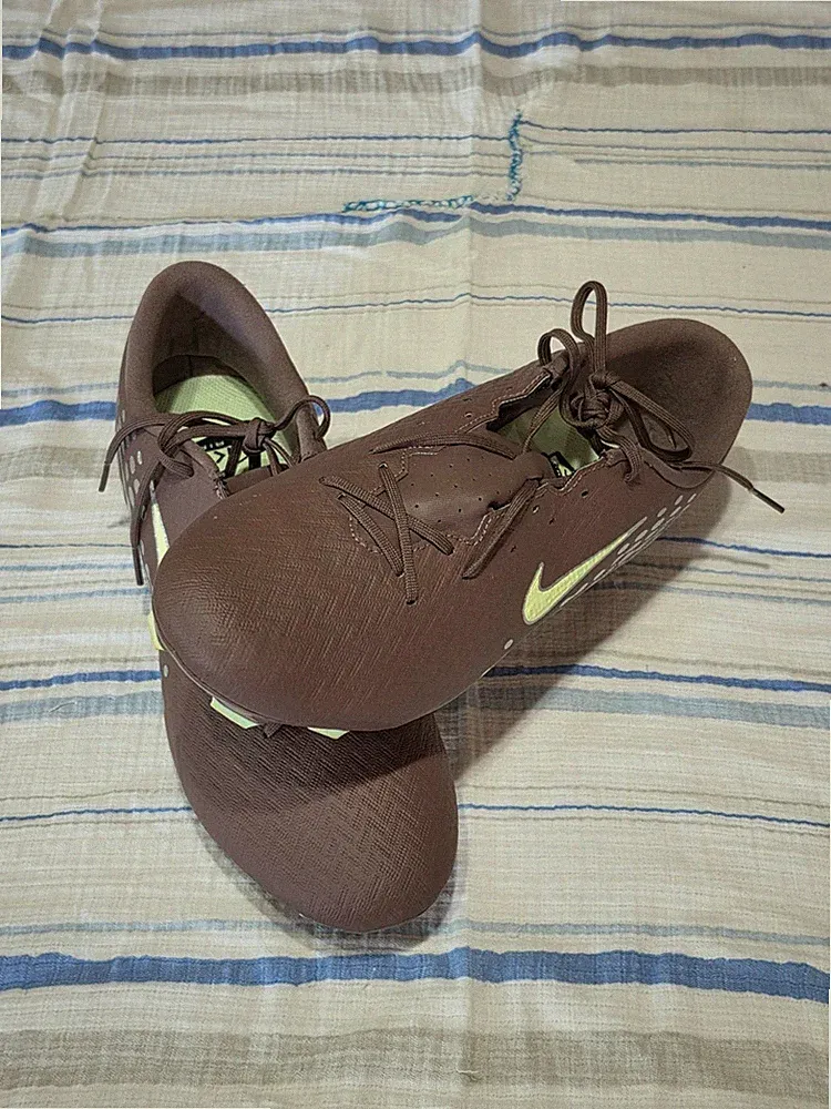 Nike Zoom Mercurial Vapor 15 Elite FG Soccer Cleats Brown/Volt 10.5 US