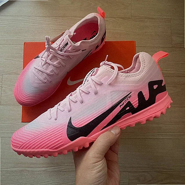 Nike Zoom Mercurial Vapor 15 PRO Mens Turf Soccer Shoes Pink ✅Multiple Sizes