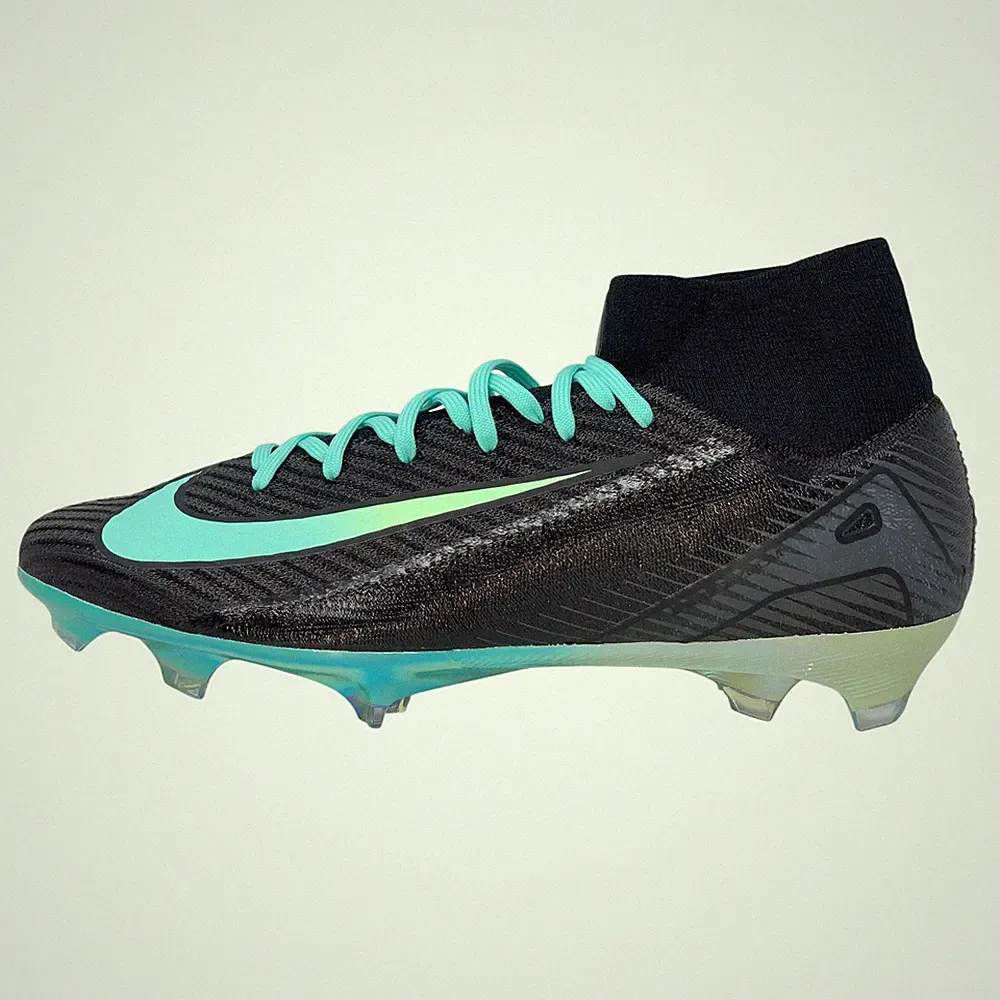 Nike Zoom Superfly 10 Elite FG Teal Black Soccer Cleats, Size 8.5 HF1013-001 NBY