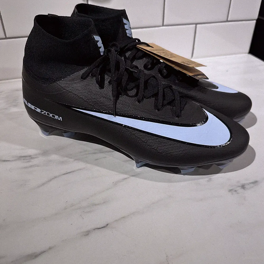 Nike Zoom SUPERFLY 10 PRO FG Mens Size 12.5 Black/Ice Blue New Soccer Cleats