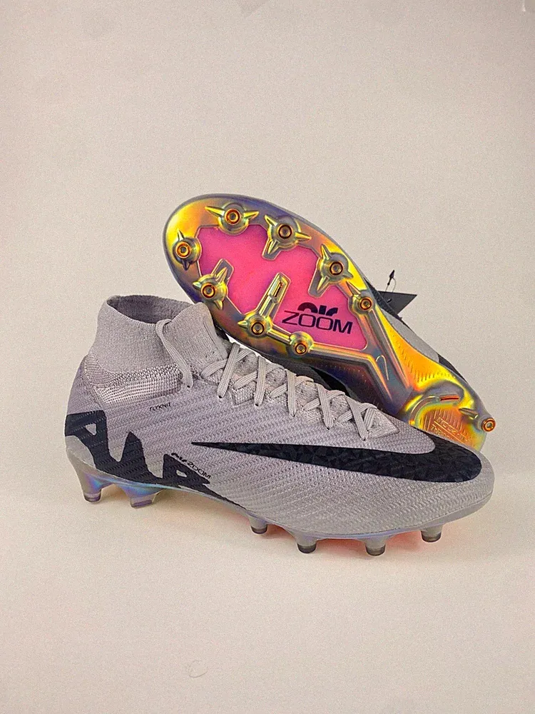 Nike Zoom Superfly 9 Elite AG Pro P Grey Soccer Cleats Mens size 7.5 HF4391-001