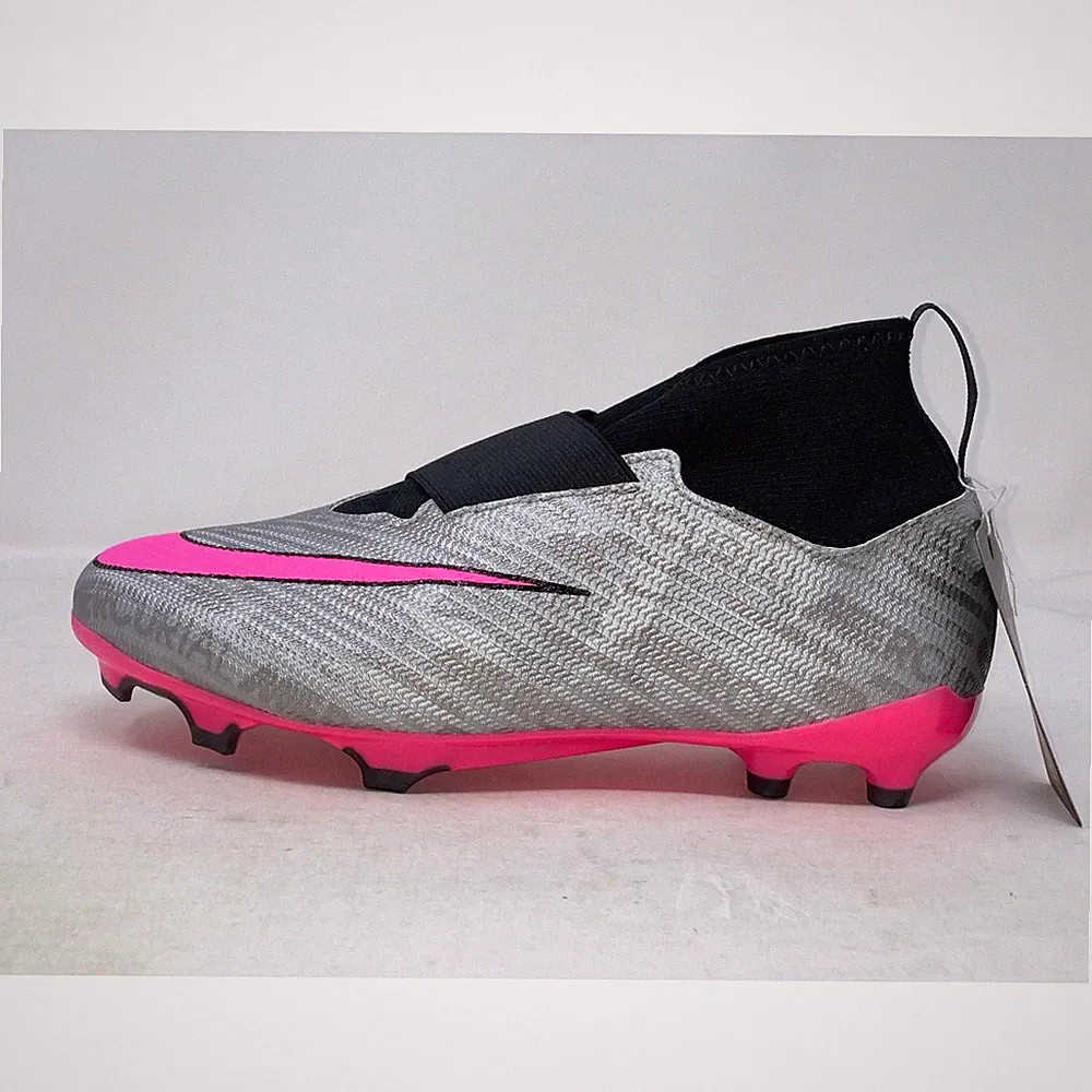 Nike Zoom Superfly 9 Pro Pink Silver Soccer Cleats, Size 4.5Y / 6W FJ2034-060