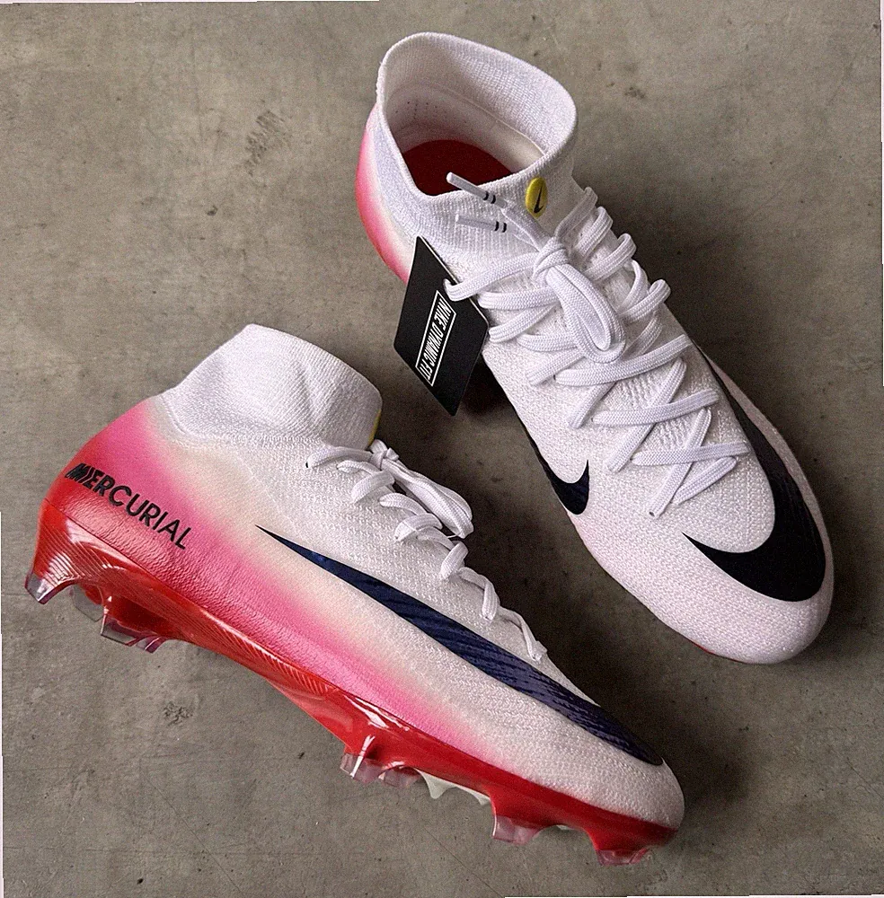 Nike Zoom Superfly Mercurial FG Soccer Cleats White Red Men’s Size 6 HV3754-600