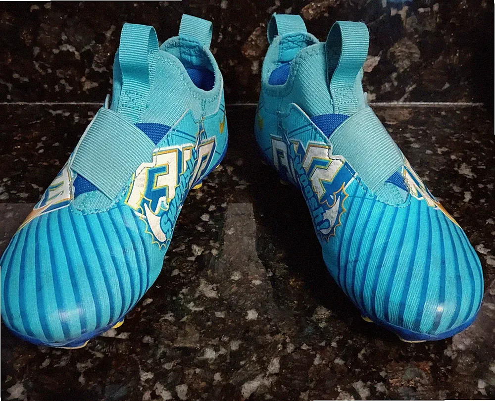 NIKE ZOOM VAPOR 15 ACADEMY KM FG/MG BLUE SOCCER CLEATS Men's 2.5Y DV0707-400