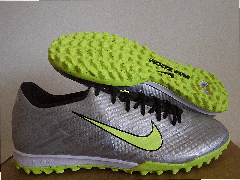 Nike Zoom Vapor 15 Academy XXV Tf Turf Cleats Silver-Volt Sz 11.5 [FB8396-060]