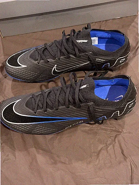 Nike Zoom Vapor 15 Elite FG 'Black Royal Blue' Cleats Size 7 Men Size 8.5 Women