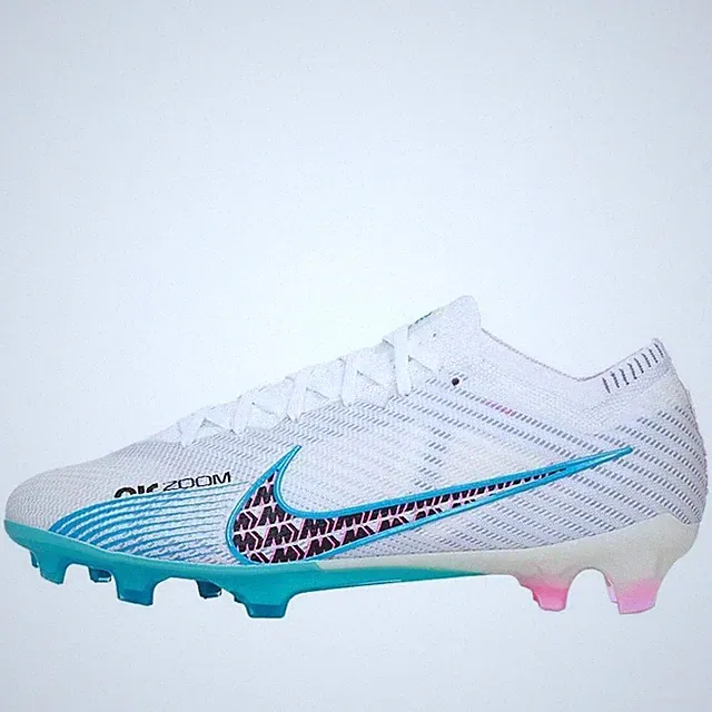 Nike Zoom Vapor 15 Elite FG South Beach White Pink Blast Blue FD0244-146 sz 8.5