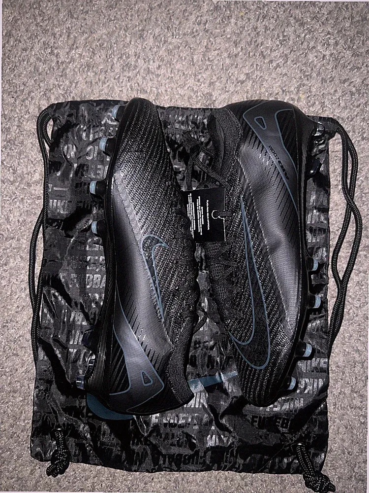 Nike Zoom Vapor 16 Elite AG Soccer Cleats Mens Size 13 Mens Black Ice Blue