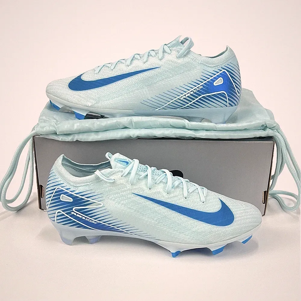 Nike Zoom Vapor 16 Elite FG 'Glacier Blue' Soccer Cleats FQ1457-400 Men's Sz 10