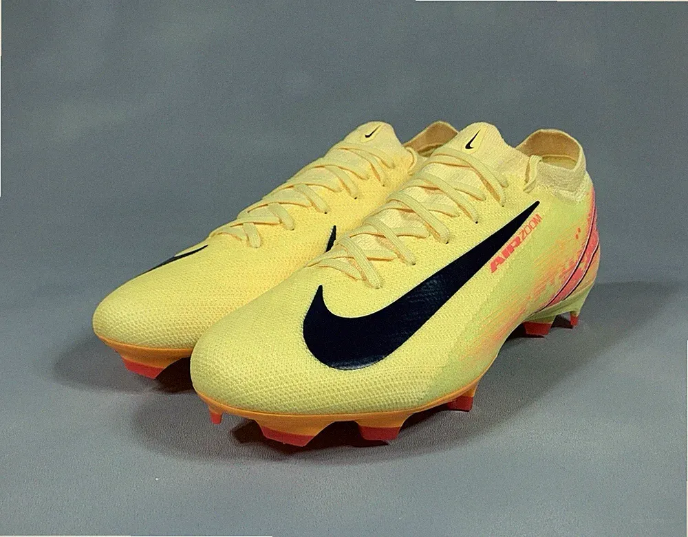 Nike Zoom Vapor 16 Pro KM FG Mbappe Yellow Soccer Cleats FQ8689-800 Men's 4
