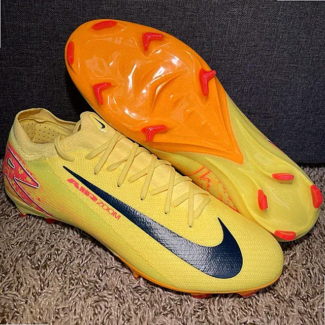 Nike Zoom Vapor 16 Pro KM FG Mens Size 12 Mbappe Yellow Soccer Cleats FQ8689-800