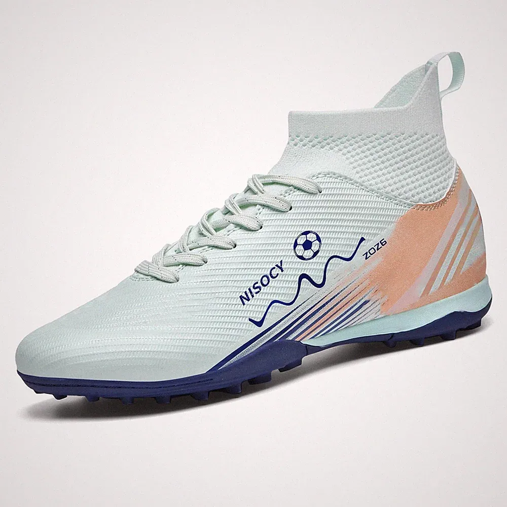 NISOCY Soccer Shoes for Mens Womens Professional Cleats High-Top Athletic Tur...