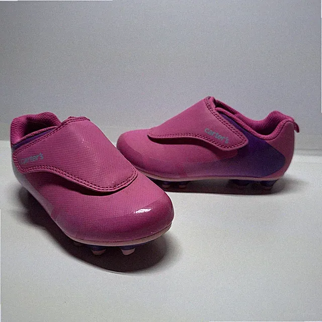 No Laces Carter's Soccer Softball Cleats Girls Toddler Size 10 Baseball Sports
