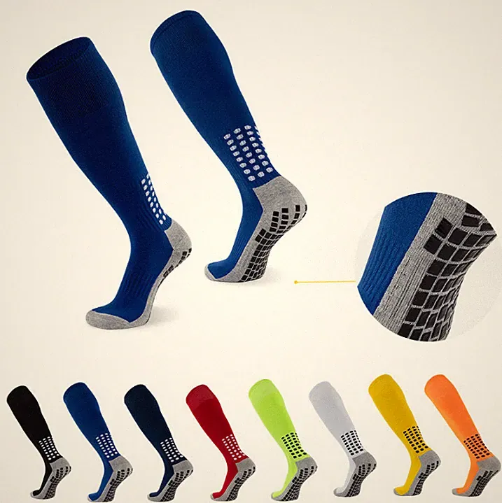 Non Slip Athletic Sport Socks Mid Calf Silicone Grip Soccer Football Crew Sock