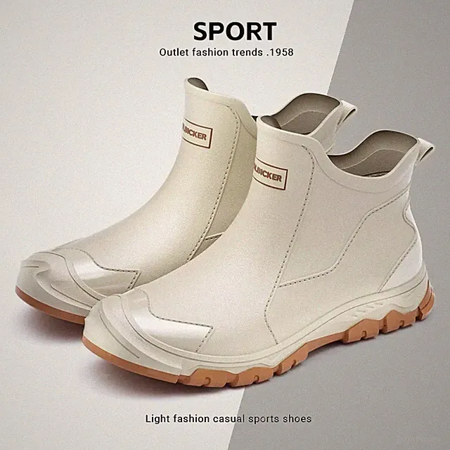 Nonslip Shoes Men's Rain Boots Waterproof Rubber Fishing Rubber Fishing Sneakers
