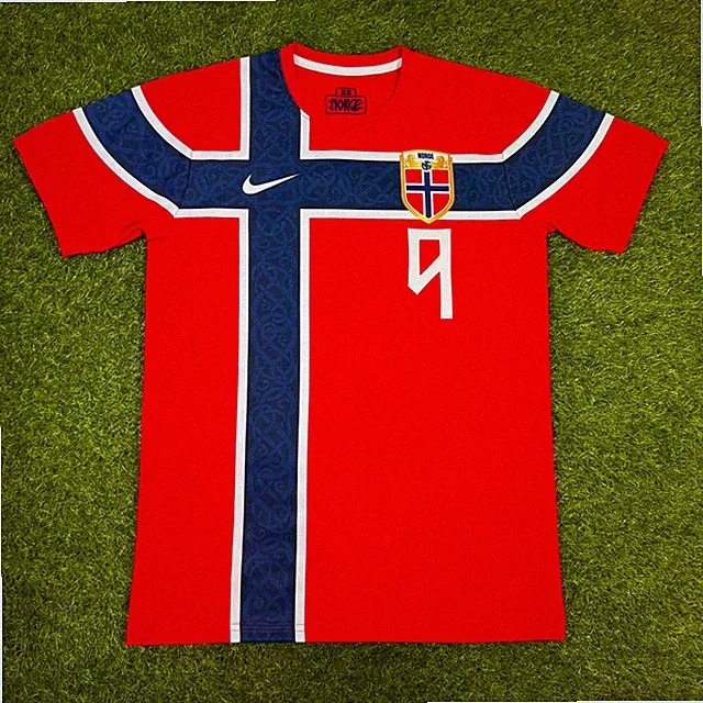 Noruega, Men's World Cup 2026 Soccer Jersey, Braut Haaland #9 (Tallaje Grande)