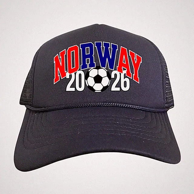 Norway World Futbol 2026 Soccer Navy Trucker Hat Snapback