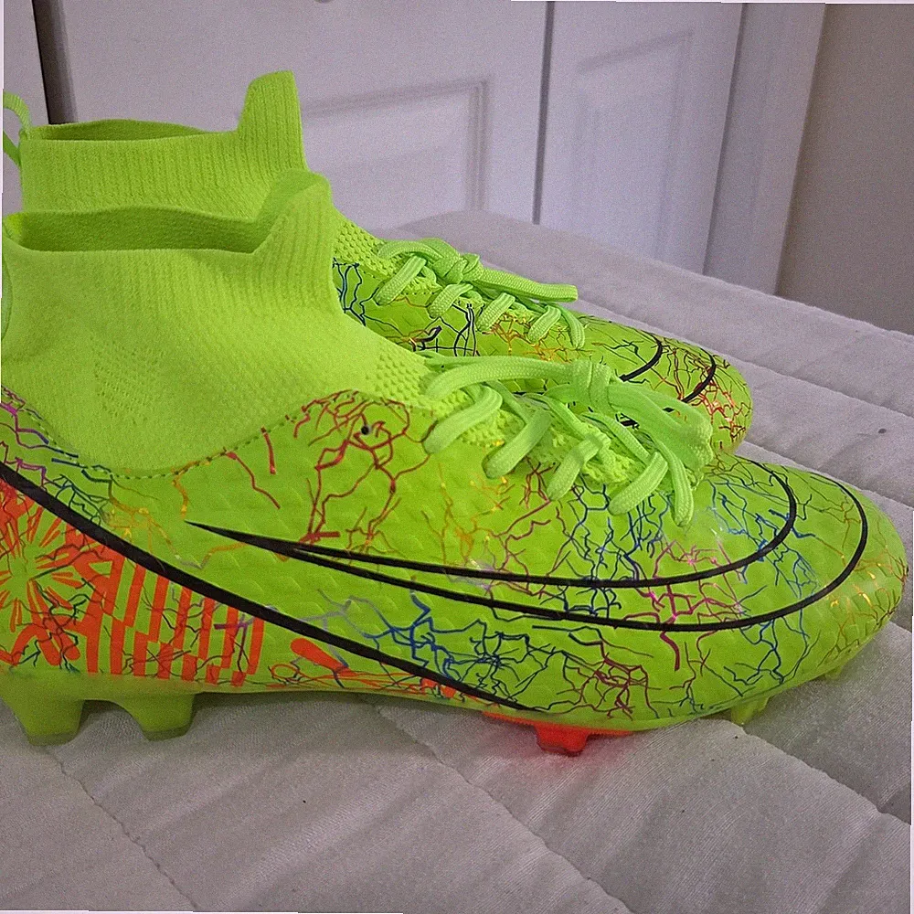 Novetra High Top Lime Green Professional Soccer Cleats