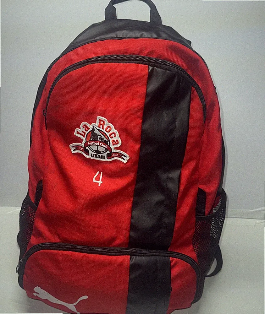 Number 4 Puma La Roca Futbol Club Soccer Team Ball Backpack
