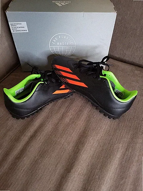 NWB Adidas X Speedportal .4 Turf Youth 6 Black Orange Soccer Cleats GW8511
