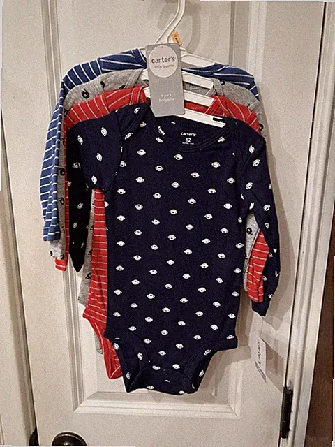 NWT 4 Piece Bodysuit Football Themed Size 12M Long Sleeved Carter’s SKU TR11