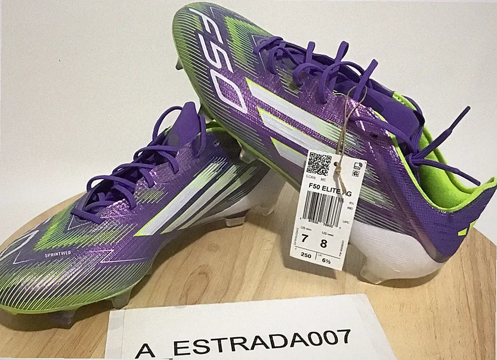 NWT Adidas F50 Elite FG Firm Ground Soccer Cleats Purple Men 7 / Women 8-JH7615